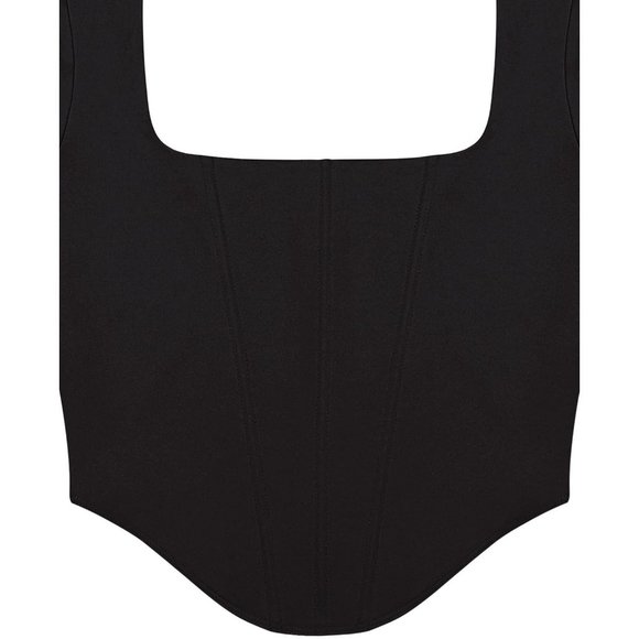 Reoria Womens Sexy Square Neck Long Sleeve Backless Y2k Going Out Crop Tops - Picture 5 of 6